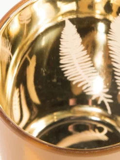 Teelichthalter, Gold -KIBEK Verkäufe GoldenLeaves Teelichthalter Gold 12x12x18 lup1