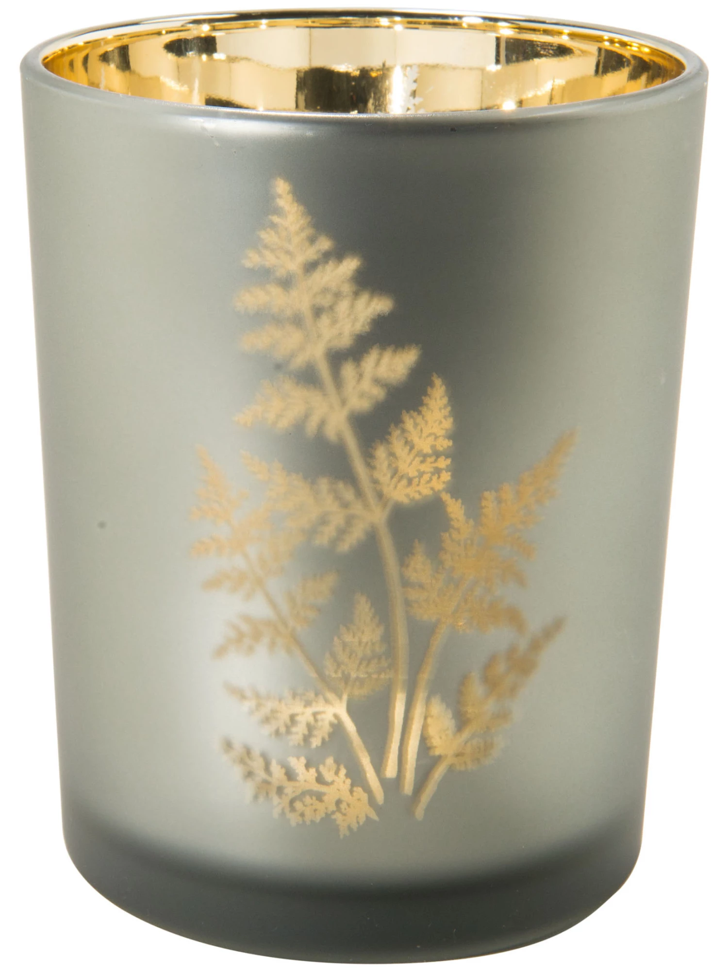 Teelichthalter, Dunkelgrün/Gold 3 Teelichthalter, Dunkelgrün/Gold