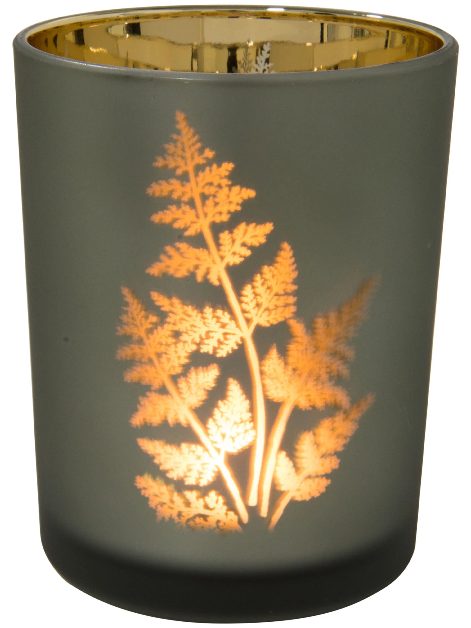 Teelichthalter, Dunkelgrün/Gold 4 Teelichthalter, Dunkelgrün/Gold – Bild 2