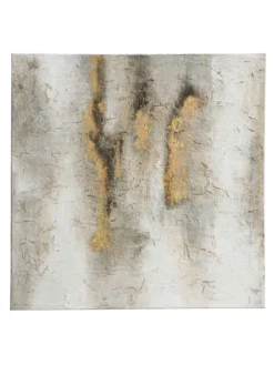 Leinwand-handgemalt, Beige -KIBEK Verkäufe GraueFantasie Leinwandbild Beige Graubeige 80x80 pla02