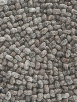 Woll-Teppich, Grey Natural 9 Woll-Teppich, Grey Natural -KIBEK Verkäufe Harpsund HandwebTeppich Grau GreyNatural 150rund lup