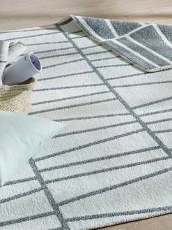 Moderner Teppich, Creme/grau