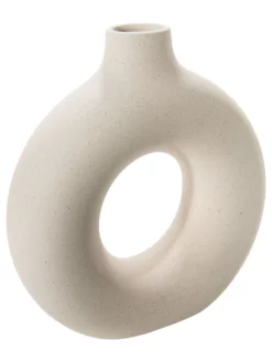 Vase, Mattweiss -KIBEK Verkäufe Hulao Vase Creme Mattweiss 22x23x232C8 per2