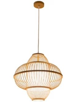 Hängeleuchte, Bambus 10 Hängeleuchte, Bambus -KIBEK Verkäufe Imari Pendelleuchte Beige Bambus 42x42x40 per2