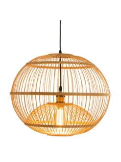 Hängeleuchte, Natur -KIBEK Verkäufe Iwato Pendelleuchte Hellbraun Natur 45x50 per1