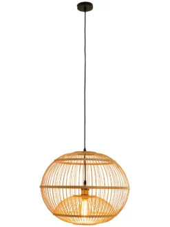 Hängeleuchte, Natur -KIBEK Verkäufe Iwato Pendelleuchte Hellbraun Natur 45x50 per2