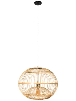 Hängeleuchte, Natur -KIBEK Verkäufe Iwato Pendelleuchte Hellbraun Natur 45x50 per3