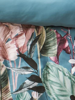 Satin-Bettwäsche, Petrol -KIBEK Verkäufe Jale Bettwaesche Mehrfarbig Petrol 135x200 lup