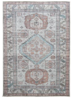 Vintage-Teppich, Blau 8 Vintage-Teppich, Blau -KIBEK Verkäufe Jampur VintageTeppich Grau Blau 160x230 pla