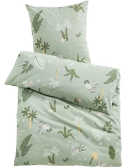 Kinderbettwäsche, Jungle Green 8 Kinderbettwäsche, Jungle Green -KIBEK Verkäufe JungleFever Bettwaesche Gruen JungleGreen 135x200 pla