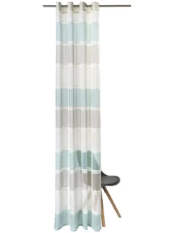 Ösenschal, Altmint 7 Ösenschal, Altmint -KIBEK Verkäufe Kaja Gardine Oesenschal Gruen Altmint 140x245 pla2