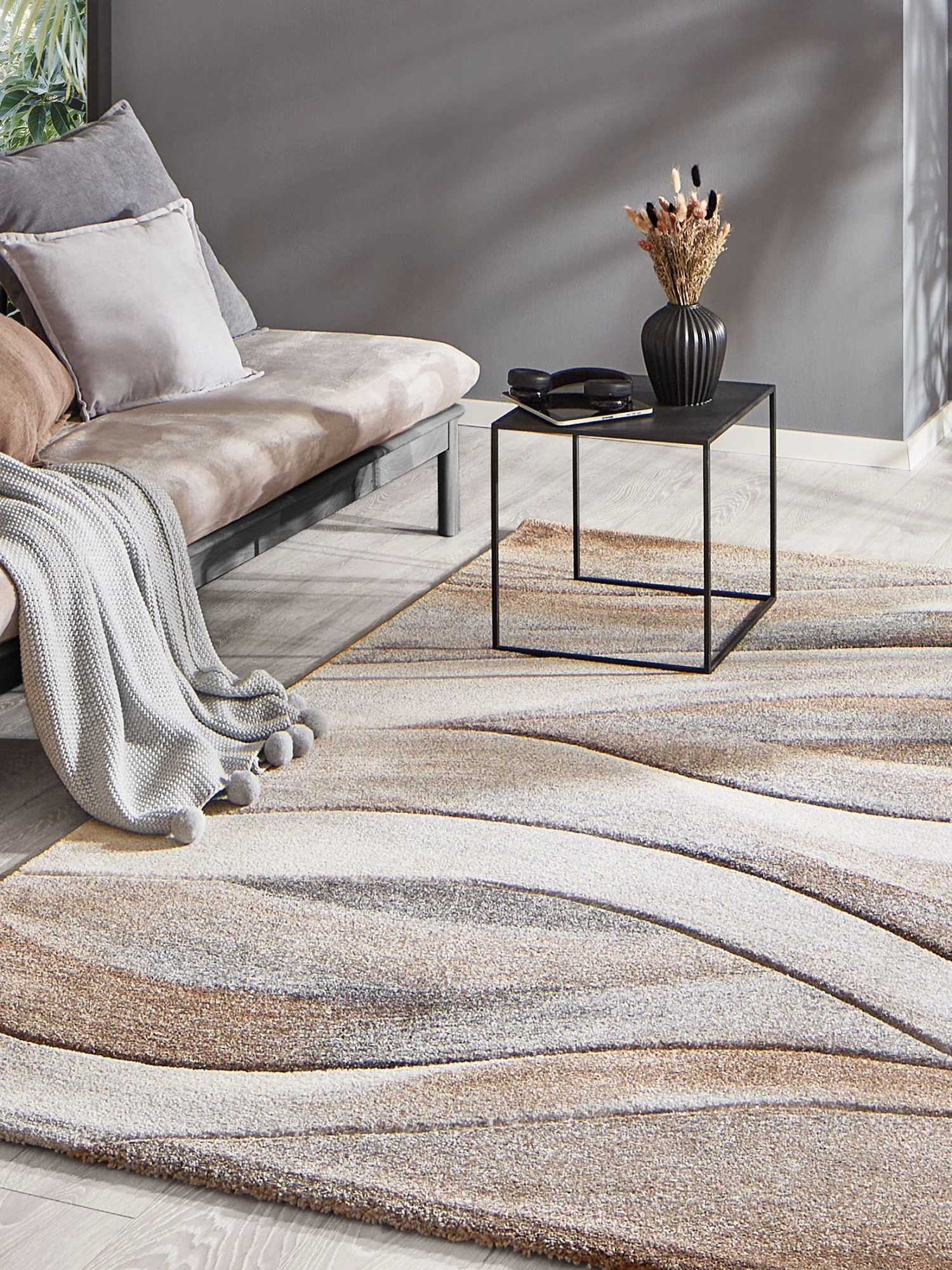 Moderner Teppich, Mandel 3 Moderner Teppich, Mandel