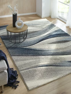 Titelseite 41 Moderner Teppich, Blau