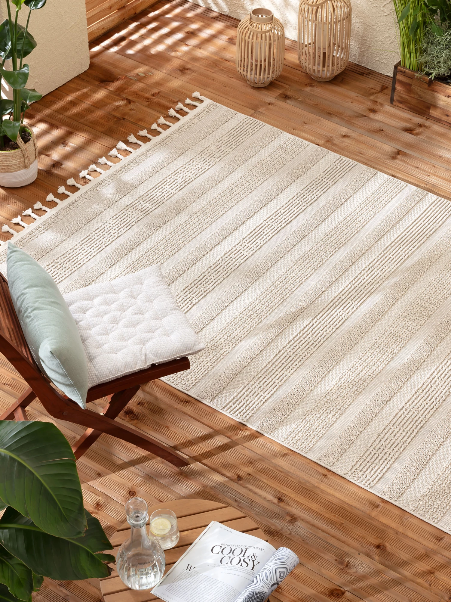 Outdoor-Teppich, Cream 3 Outdoor-Teppich, Cream