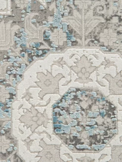 Vintage-Teppich, Bleu -KIBEK Verkäufe Kingfield VintageTeppich Blau Bleu 200x290 lup