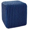 Strick-Pouf, Navy -KIBEK Verkäufe Kiruna Sitzpouf blau navy eckig per