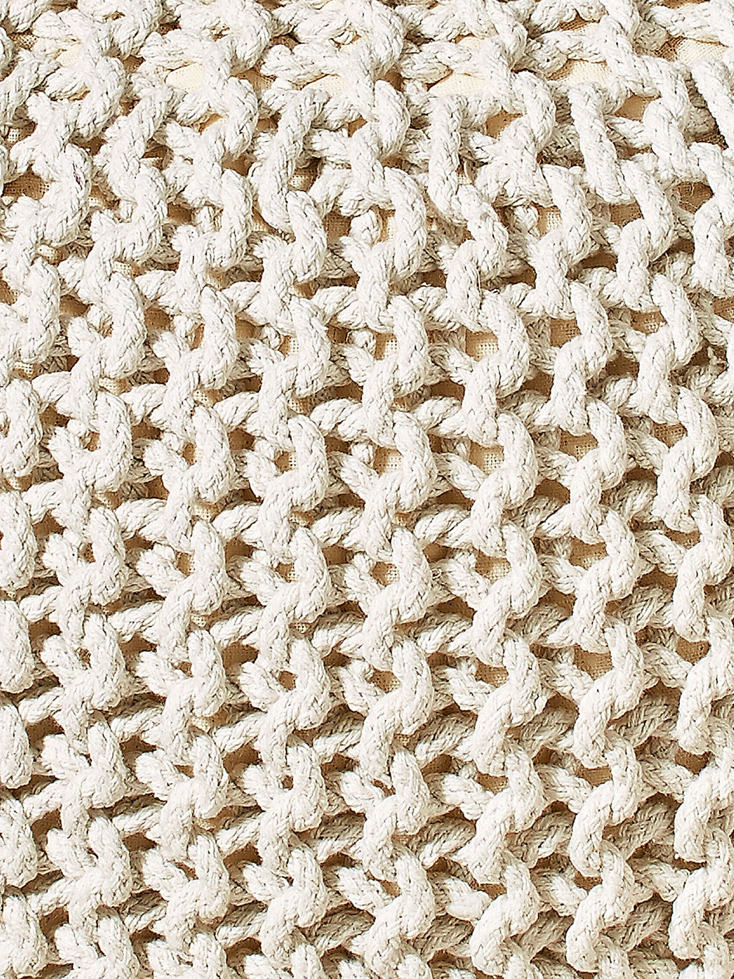 Strick-Pouf, Creme 5 Strick-Pouf, Creme – Bild 3