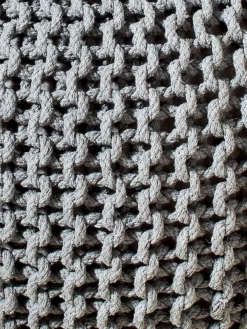 Strick-Pouf, Stahl -KIBEK Verkäufe Kiruna Sitzpouf grau stahl lup