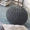 Strick-Pouf, Stahl 2 Strick-Pouf, Stahl -KIBEK Verkäufe Kiruna Sitzpouf grau stahl rund mil