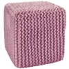 Strick-Pouf, Rose -KIBEK Verkäufe Kiruna Sitzpouf rosa rose eckig per
