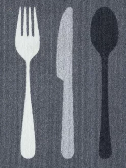 Fußmatte, Bon Appetit -KIBEK Verkäufe Kitchen Fussmatte Grau BonAppetit 50x150 lup