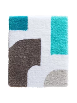 Titelseite -KIBEK Verkäufe Latigo Badteppich Mehrfarbig Tuerkis 50x60 pla