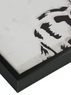 Leinwand-Druck-gerahmt, Schwarz/Weiss -KIBEK Verkäufe Leopard Druckgerahmt Schwarz SchwarzWeiss 40x50 lup2