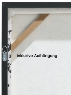 Leinwand-Druck-gerahmt, Schwarz/Weiss -KIBEK Verkäufe Leopard Druckgerahmt Schwarz SchwarzWeiss 40x50 ruk