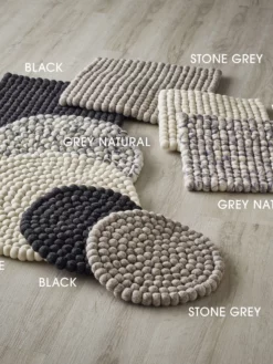 Topfuntersetzer, White -KIBEK Verkäufe Liesta Filzkugel Untersetzer diverse mil 1