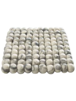 Topfuntersetzer, Grey Natural -KIBEK Verkäufe Liesta Filzkugel Untersetzer grau GreyNatural 20x20 fper