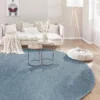 Hochflor-Teppich, Hellblau 1 Hochflor-Teppich, Hellblau -KIBEK Verkäufe Lounge UniTeppich Hellblau 200rund mil