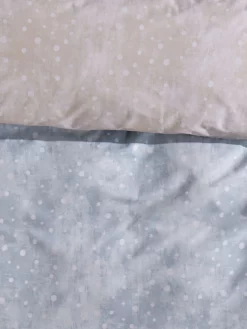 Bettwäsche, Creme/Hellblau -KIBEK Verkäufe Lumi Bettwaesche Blau CremeHell 135x200 lup