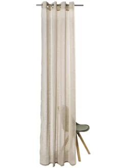 Ösenschal, Hellbraun -KIBEK Verkäufe Madox Gardine Oesenschal Hellbraun 140x245 pla2