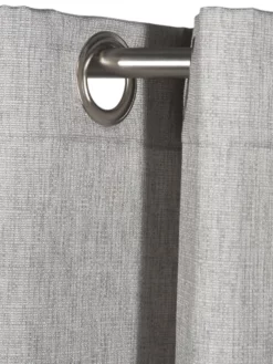 Ösenschal, Silber -KIBEK Verkäufe Malia Gardine Oesenschal hellgrau Silber 140x245 lup1