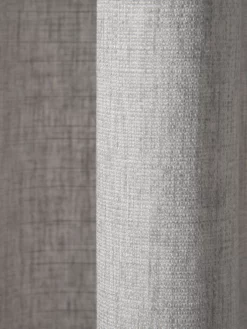 Ösenschal, Silber -KIBEK Verkäufe Malia Gardine Oesenschal hellgrau Silber 140x245 lup2