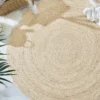 Jute-Teppich, Hellbeige 2 Jute-Teppich, Hellbeige -KIBEK Verkäufe Manacor JuteTeppich Creme Hellbeige 150rund mil