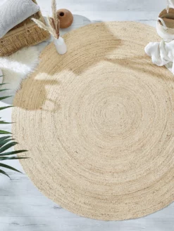 Jute-Teppich, Hellbeige