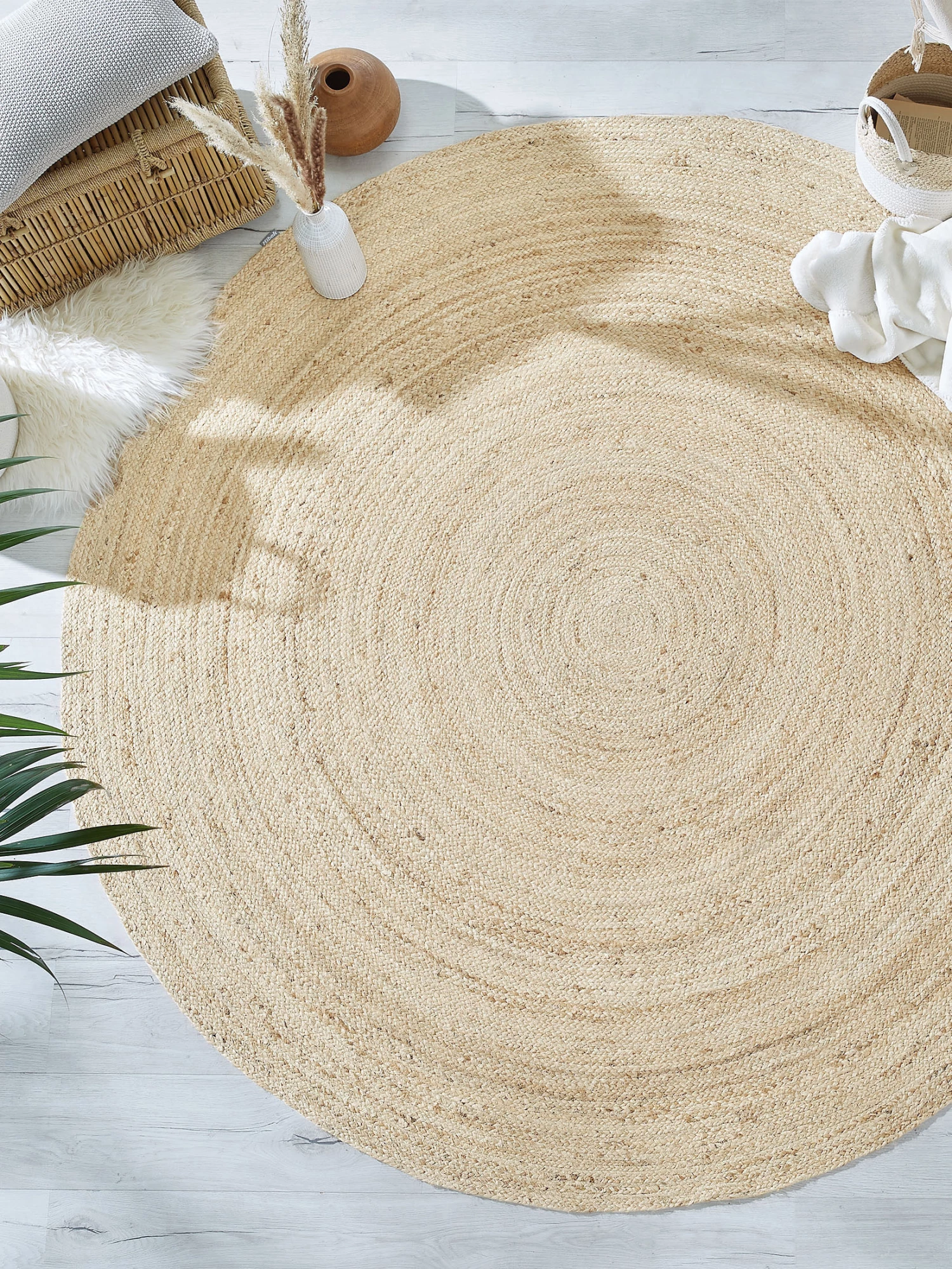 Jute-Teppich, Hellbeige 3 Jute-Teppich, Hellbeige