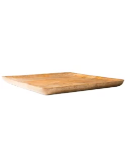 Deko-Tablett, Natur -KIBEK Verkäufe MangoSquareTray DekoTablett braun Natur 41x41x22C5 per2