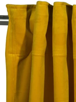 Vorhang Mit Gardinenband, Senf -KIBEK Verkäufe Marilana Gardine verdeckteSchlaufe Gelb Senf 140x245 lup1