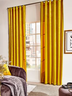 Vorhang Mit Gardinenband, Senf