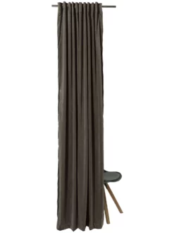 Vorhang Mit Gardinenband, Taupe -KIBEK Verkäufe Marilana Gardine verdeckteSchlaufe Grau Taupe 140x245 pla2