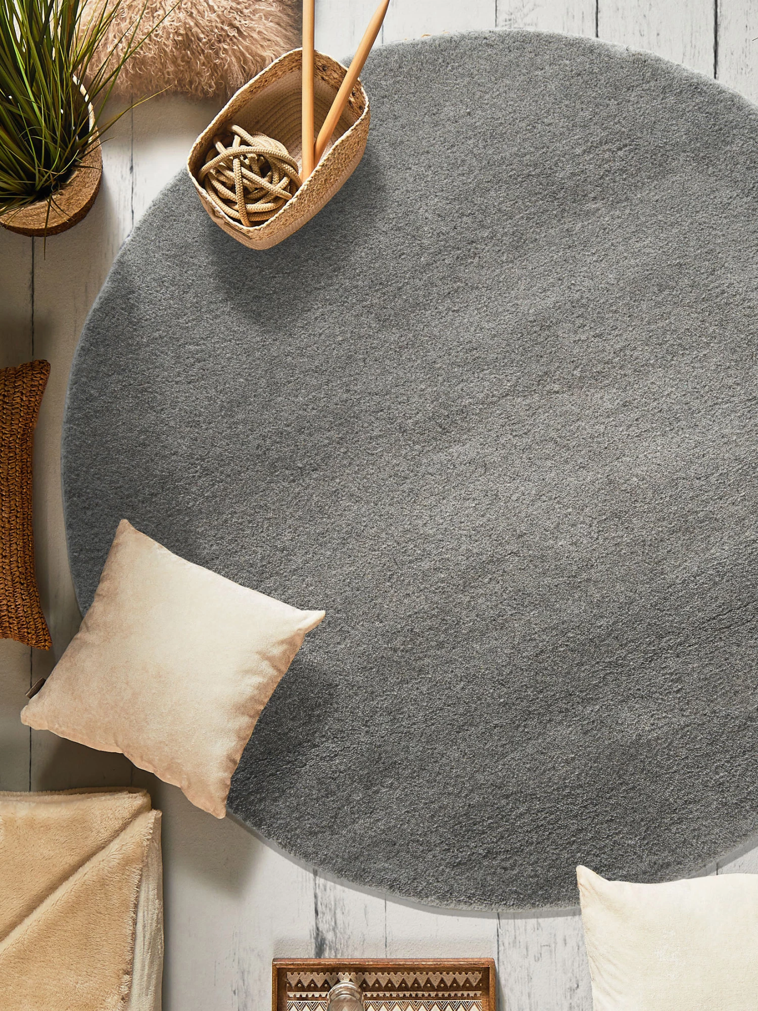 Woll-Teppich, Anthrazit 3 Woll-Teppich, Anthrazit