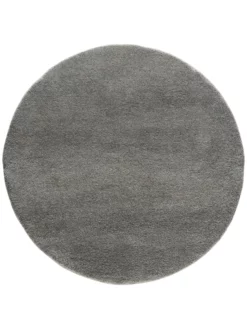 Woll-Teppich, Anthrazit 7 Woll-Teppich, Anthrazit -KIBEK Verkäufe Mavora Wollteppich Dunkelgrau Anthrazit 150rund pla