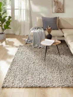 Woll-Teppich, Grey/White