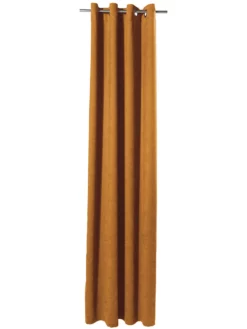 Ösenschal, Curry -KIBEK Verkäufe Milla Gardine Oesenschal gelb Curry 140x245 pla1