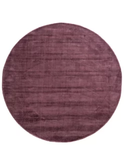 Viskose-Teppich, Aubergine -KIBEK Verkäufe Miramar UniTeppich Dunkellila Aubergine 200rund pla