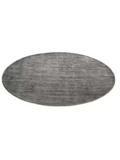 Viskose-Teppich, Stahl 8 Viskose-Teppich, Stahl -KIBEK Verkäufe Miramar UniTeppich Grau Stahl 200rund fper