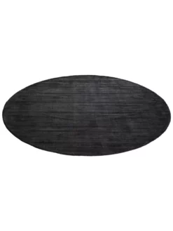 Viskose-Teppich, Schiefer -KIBEK Verkäufe Miramar UniTeppich Schwarz Schiefer 200rund fper