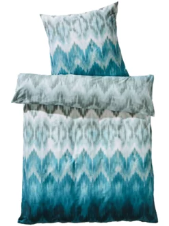 Renforcé-Bettwäsche, Petrol -KIBEK Verkäufe Mirani Bettwaesche Blau Petrol 135x200 pla